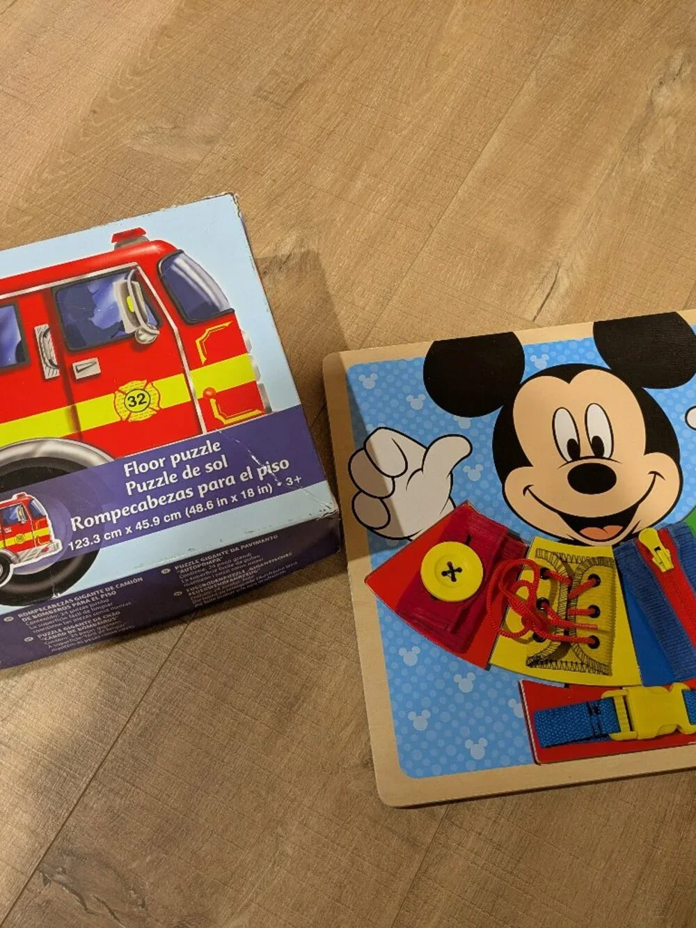 Two Melissa & Doug Puzzles Mickey Mouse Fire Truck